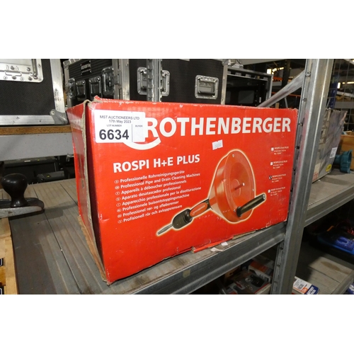 6634 - 1 x Rothenberger ROSPI H+E PLUS professional pipe / drain cleaning machine