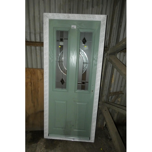 6695 - 1 x composite door with frame overall approx 88cm wide x 202cm high - Appears to be unused (no handl... 