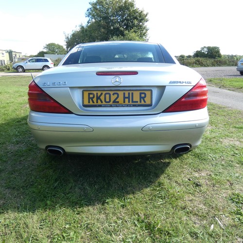 13 - Mercedes SL500 Auto 2 dr Convertible, Reg: RK02 HLR, 1st reg. 16/04/2002. 5 speed Auto petrol , 4966... 