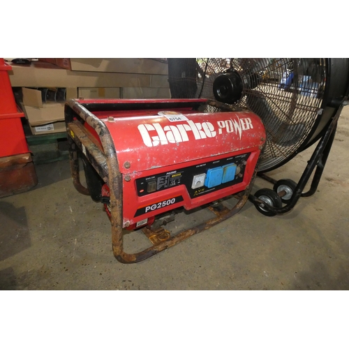 6754 - 1 x Clarke Power PG2500 petrol engine generator