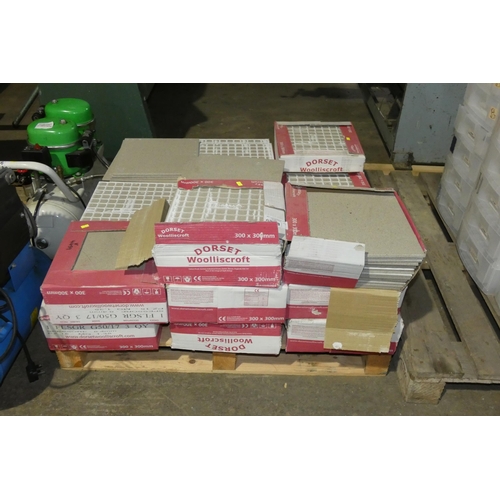 6788 - 1 pallet containing approx 21 boxes of Dorset Woolliscroft 9mm grey ceramic floor tiles (each tile i... 