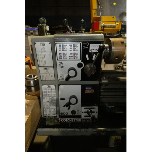 6715 - 1 x Colchester metal turning centre lathe model Bantam 2000, serial number 3-0011/01876, 3ph, overal... 