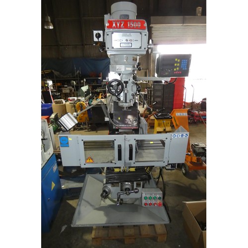 6717 - 1 x XYZ Machine Tools turret milling machine model XYZ 1500, serial number 104239, YOM 2016, 3ph fit... 