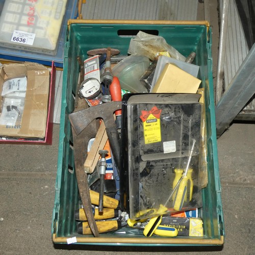 6636 - A quantity of various hand tools, blades, drill bits etc. Not practical to list in detail so please ... 