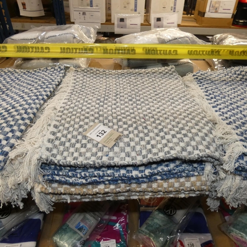 10 x Country Club check rugs each approx 50 x 80cm - various colours