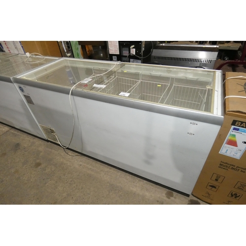 1132 - A large commercial display freezer by Derby type EK66 - trade. Tested Working