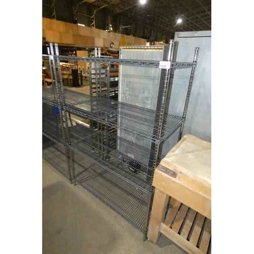 1152 - A catering type rack with 4 shelves approx 120x60x182cm