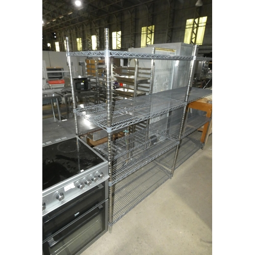 1153 - A catering type rack with 4 shelves approx 120x60x182cm