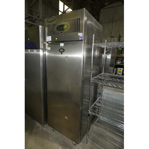 1168 - A tall commercial stainless steel freezer by Williams type EPROG600L please note unit turns on but w... 