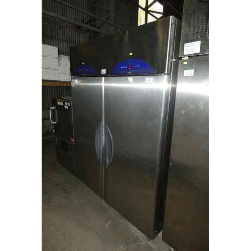 1169 - A commercial stainless steel twin door fridge by Williams no model visible, 240v - trade