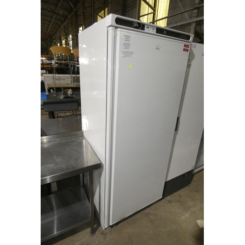 1173 - A tall wide single door freezer by Polar approx 190x78x75cm Tested Working