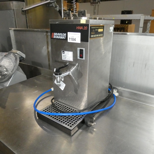 1184 - A commercial stainless steel counter top hot water boiler by Bravilor Bonamat type HWA20 - trade