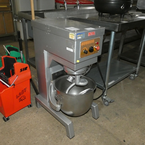 1196 - A commercial food mixer by Crypto Peerless type EG20, comes with bowl and 3 whisk attachments 240v -... 