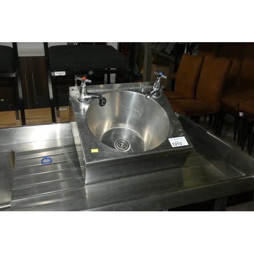 1213 - A commercial stainless steel hand sink