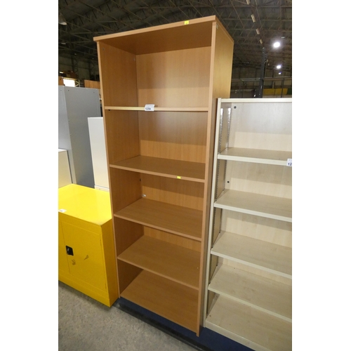 1259 - A tall wood effect 5 shelf bookcase approx 75x39x203cm