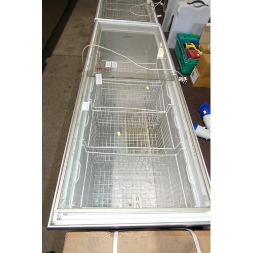 1132 - A large commercial display freezer by Derby type EK66 - trade. Tested Working