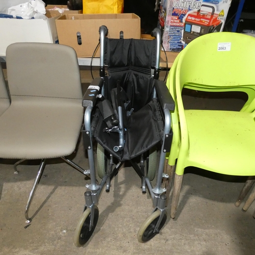 2062 - 1 x folding wheel chair by Days