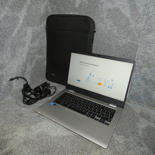 2356 - An Asus Chromebook notebook pc with a quadcore 1.1ghz processor, 4gb ram, case and charger - trade