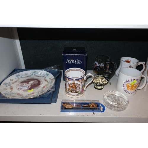 3056 - A collection of miscellaneous royal memorabilia including; photographs, beakers and plates etc (one ... 