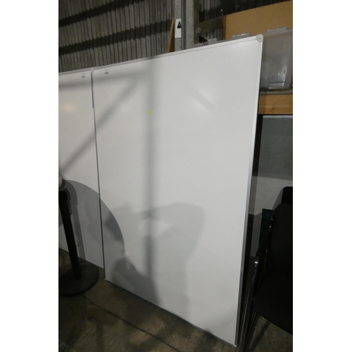 1385 - A large wall mounted white board approx 180x120