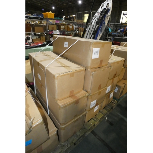 2286 - A pallet of 10 boxes each containing 2 x unused inflatable yellow / black paddle boards each approx ... 