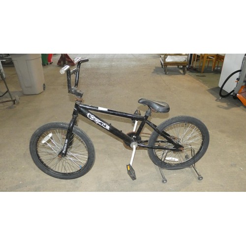 2281 - 1 x BMX bike, 1 x bicycle frame and 2 x scooters - One of the scooters has a broken wheel