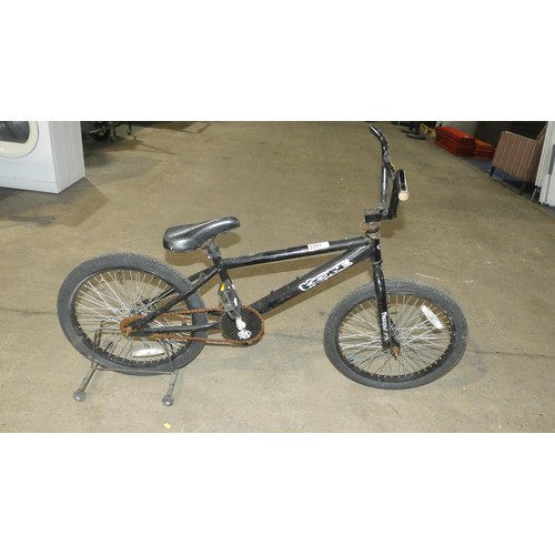 2281 - 1 x BMX bike, 1 x bicycle frame and 2 x scooters - One of the scooters has a broken wheel