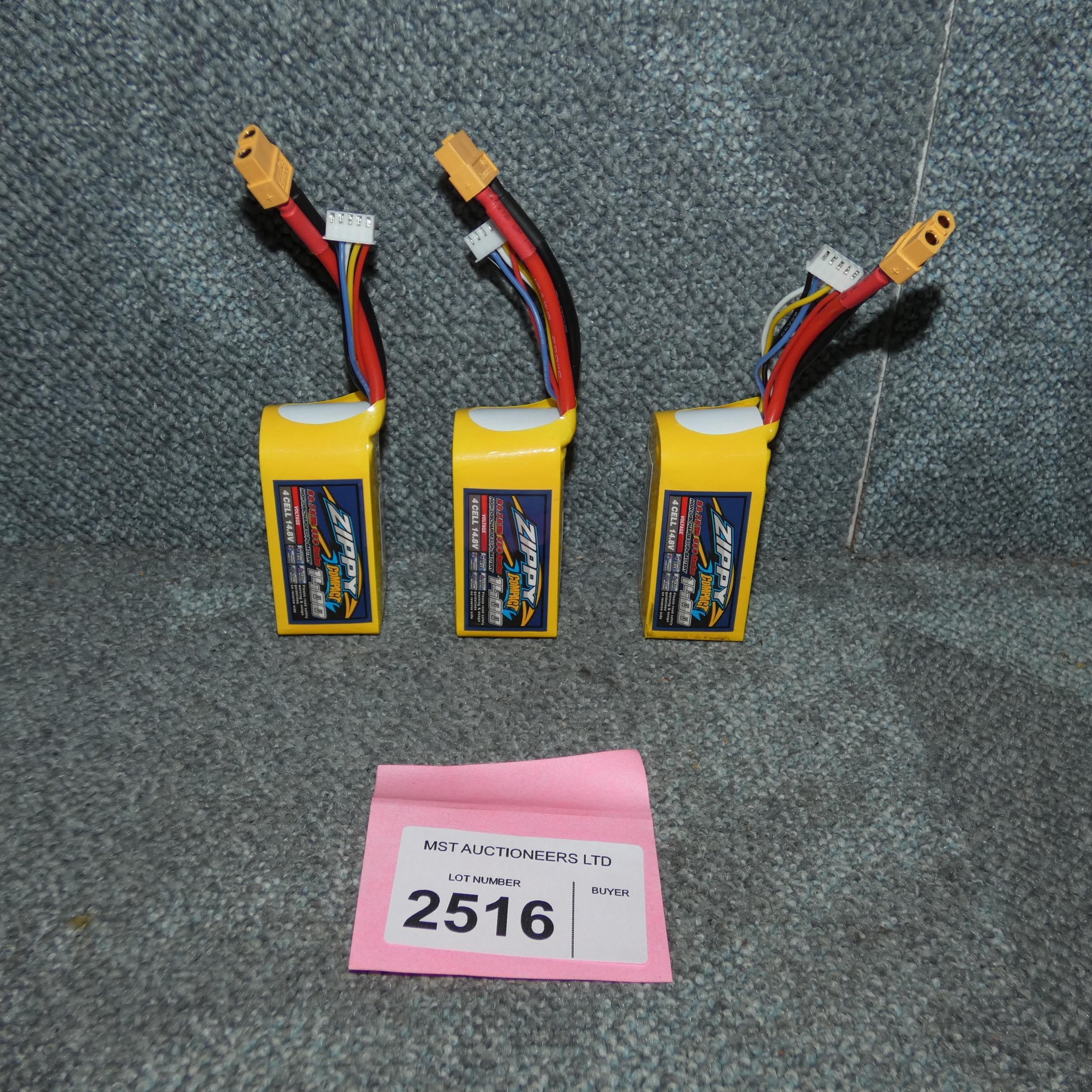 3 x remote control vehicle batteries by Zippy compact 1400 14.8v