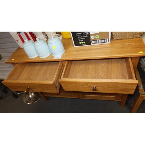 2215 - 1 x Canadian Oak sideboard with 2 doors / 2 drawers approx 120cm wide