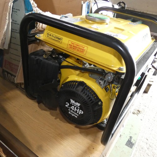 2035 - 1 x Wolf Power 1200 petrol engine generator (1000w)