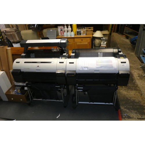 2301 - 2 x Canon Image PROGRAF iPF670 large format printers (610mm / 24 inch), one of which is fitted with ... 