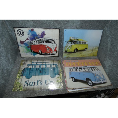 2655 - 14 x various VW metal signs each approx 41 x 30cm