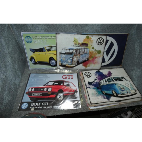 2655 - 14 x various VW metal signs each approx 41 x 30cm