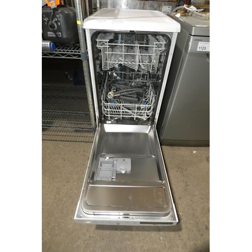 1126 - A white slimline under counter dishwasher by Beko type DSFS-1531W - trade