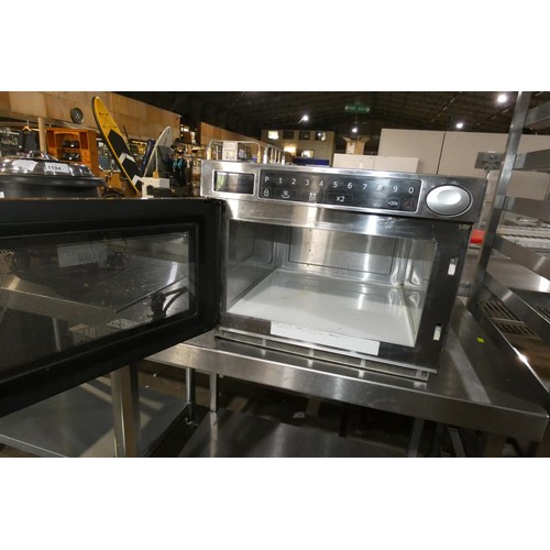 1192 - A commercial stainless steel microwave oven by Buffalo type GK640 - trade Tested Working