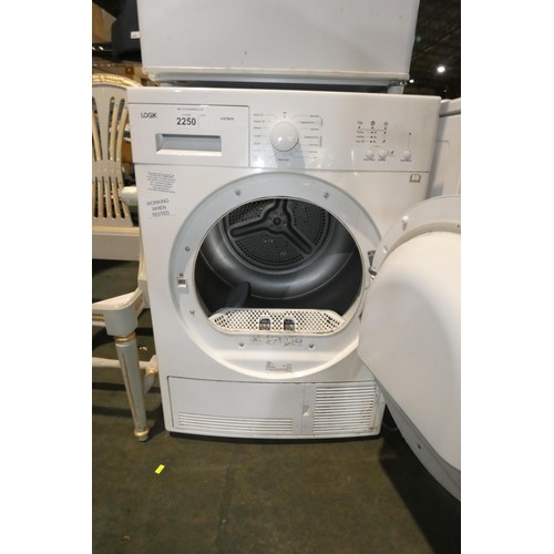 2250 - 1x Logik LCD7W18 tumble dryer 240v (Trade)