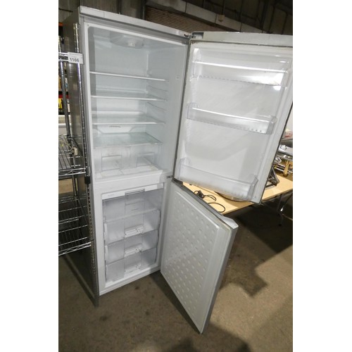 1165 - A tall silver fridge freezer by Beko type CDA648FS/1 - trade Tested Working