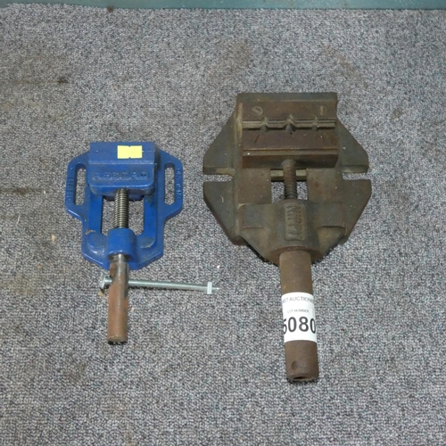 5080 - 1 x Nippy drilling vice and 1 other drilling vice