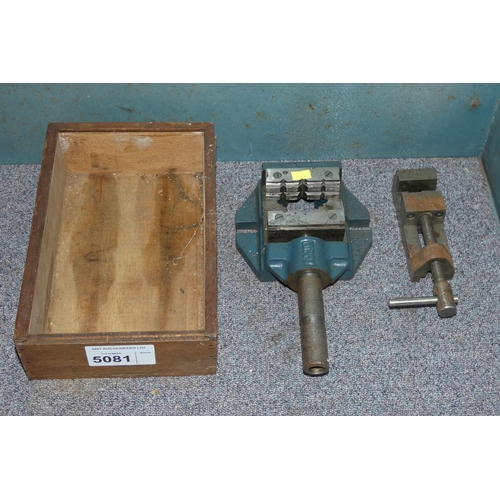 5081 - 1 x Nippy drilling vice and 1 other drilling vice