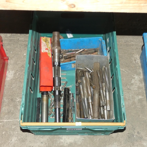 5097 - A quantity of various reamers - Please note that the plastic crate is not included