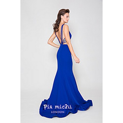 2220 - A green designer evening dress by Pia Michi London size 10 ID number 2000