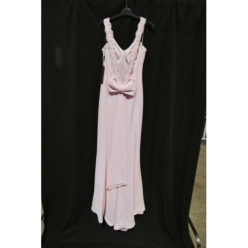 2234 - A pink designer evening dress by Pia Michi London size 12 ID number 1735