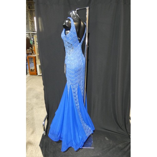 2251 - 1 x royal blue Pia Michi evening dress, size unknown, ID number 11314, manikin not included