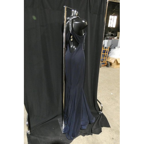 2253 - 1 x navy blue Pia Michi evening dress, size 10 ID number 1832, manikin not included