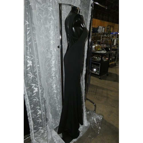 2254 - 1 x black Pia Michi evening dress, size 10 ID number 11355, manikin not included