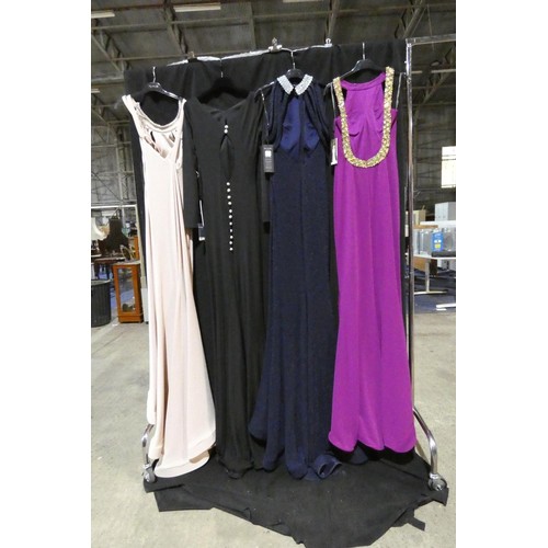 2273 - 4 x various Pia Michi evening dresses, size 8, manikin not included, please see pictures for more de... 