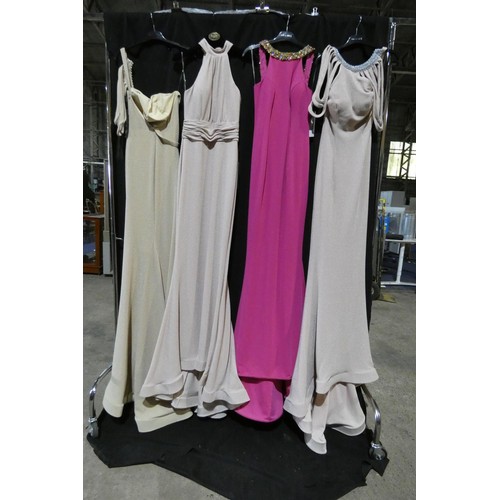 2275 - 4 x various Pia Michi evening dresses, size 8, manikin not included, please see pictures for more de... 