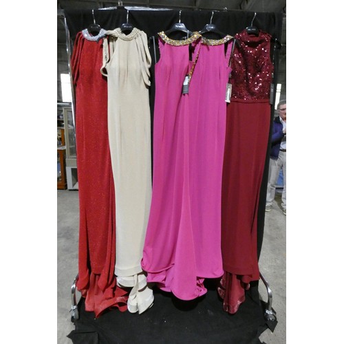 2276 - 5 x various Pia Michi evening dresses, size 8, manikin not included, please see pictures for more de... 