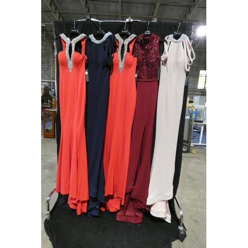 2277 - 5 x various Pia Michi evening dresses, size 8, manikin not included, please see pictures for more de... 