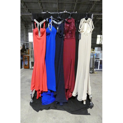 2278 - 5 x various Pia Michi evening dresses, size 8, manikin not included, please see pictures for more de... 